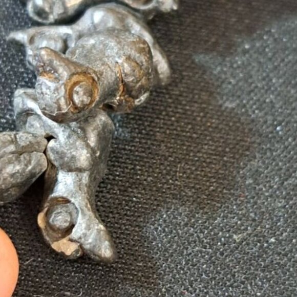 Vintage Pajaro Oaxacan Mexican Black Clay Pottery Bird Necklace Fetish - Picture 4 of 6